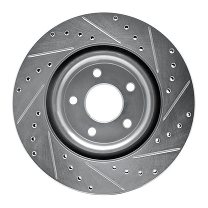 R1 Concepts R1 07-10 Chevrolet COBALT Front Left Drilled & Slotted Silver Brake Rotor