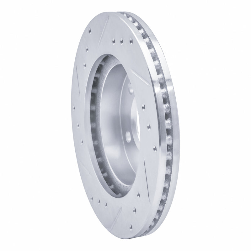 R1 Concepts R1 98-00 Chrysler LHS Front Right Drilled & Slotted Silver Brake Rotor