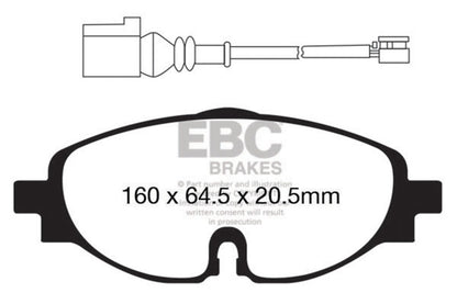 EBC 14-20 Audi A3 1.8T Bluestuff Front Brake Pads
