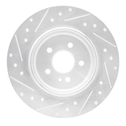 R1 Concepts R1 00-05 Mercedes-Benz ML55 AMG Rear Right Drilled & Slotted Silver Brake Rotor