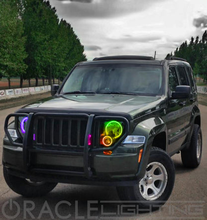 ORACLE Lighting Oracle Jeep Liberty 08-13 Halo Kit - ColorSHIFT w/ BC1 Controller