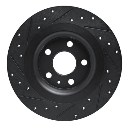 R1 Concepts R1 -25 Volvo XC40 Rear Right Drilled & Slotted Black Brake Rotor