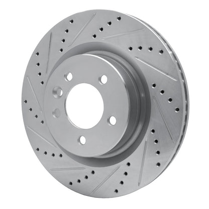 R1 Concepts R1 05-09 Land Rover LR3 Front Left Drilled & Slotted Silver Brake Rotor