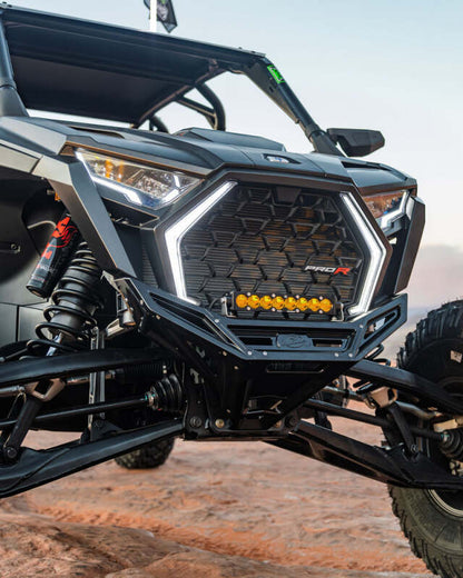 Elektric Off Road Elektric Offroad 2022-2025 Polaris Rzr Pro R/ Pro S/Turbo R Billet Front Winch Bumper Anodized Black