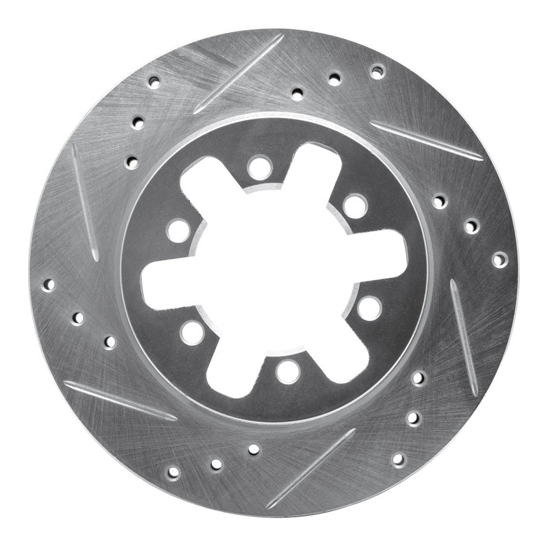 R1 Concepts R1 85-97 Nissan 720 DATSUN Front Left Drilled & Slotted Silver Brake Rotor