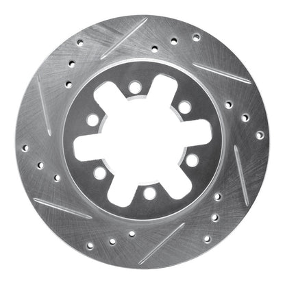 R1 Concepts R1 85-97 Nissan 720 DATSUN Front Left Drilled & Slotted Silver Brake Rotor