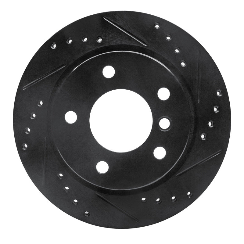 R1 Concepts R1 96-05 BMW 320I (USA/Canada) Rear Right Drilled & Slotted Black Brake Rotor