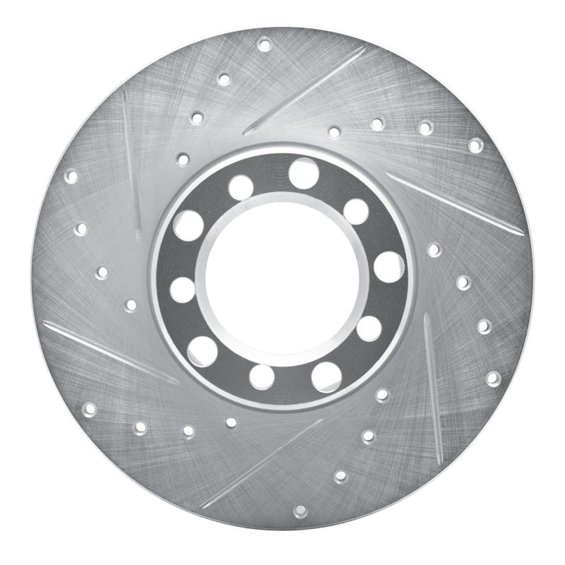 R1 Concepts R1 73-85 Mercedes-Benz 230 Front Left Drilled & Slotted Silver Brake Rotor