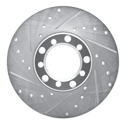 R1 Concepts R1 73-85 Mercedes-Benz 230 Front Left Drilled & Slotted Silver Brake Rotor