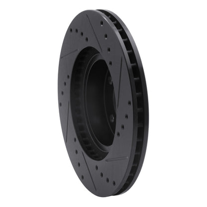 R1 Concepts R1 90-16 Saab 9-2X Front Left Drilled & Slotted Black Brake Rotor