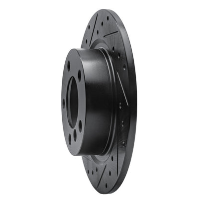 R1 Concepts R1 11-16 Mini Cooper Paceman Rear Left Drilled & Slotted Black Brake Rotor