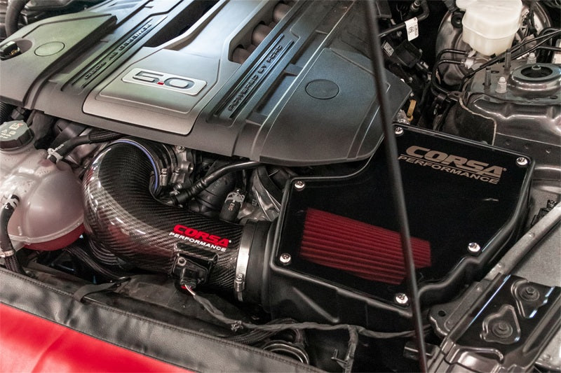 CORSA Performance Corsa 2018-2023 Ford Mustang GT 5.0L V8 Carbon Fiber Air Intake w/ DryTech Filter