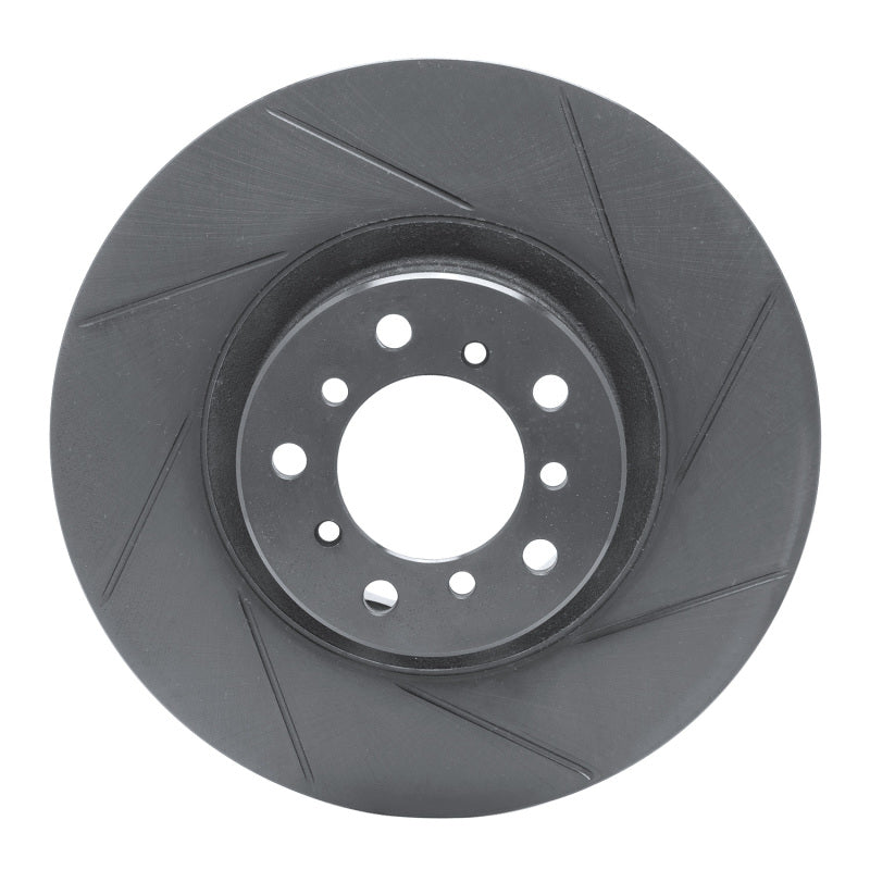 R1 Concepts R1 00-03 BMW M5 Left Front Slotted Black Brake Rotor