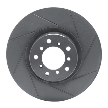 R1 Concepts R1 00-03 BMW M5 Left Front Slotted Black Brake Rotor