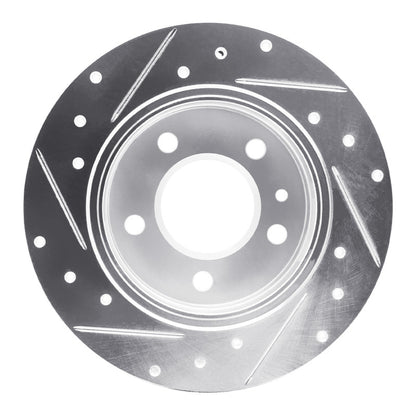 R1 Concepts R1 78-81 BMW 733I Rear Right Drilled & Slotted Silver Brake Rotor