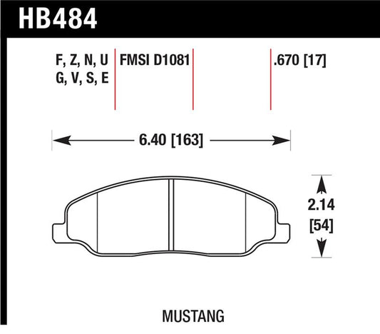 Hawk Performance Hawk 05-10 Ford Mustang GT & V6 / 07-08 Shelby GT DTC-60 Race Front Brake Pads