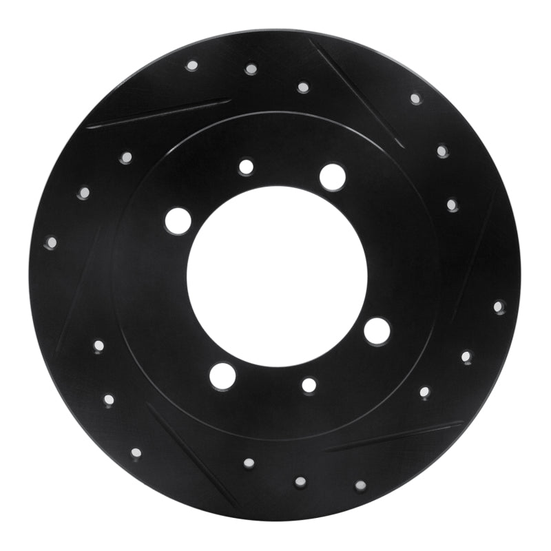 R1 Concepts R1 00-07 Mitsubishi SPace STAR (Mexico) Rear Right Drilled & Slotted Black Brake Rotor