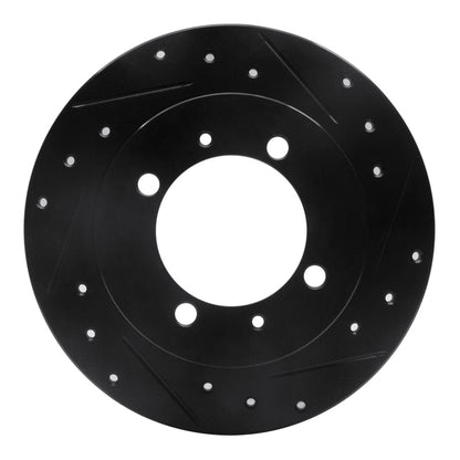 R1 Concepts R1 00-07 Mitsubishi SPace STAR (Mexico) Rear Right Drilled & Slotted Black Brake Rotor