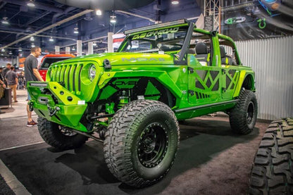 DV8 Offroad DV8 18-22 Jeep 4 Door JL/JT Aluminum Half Doors with Perforated Mesh Front