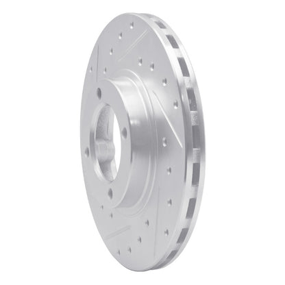 R1 Concepts R1 86-89 Toyota Van Wagon Front Left Drilled & Slotted Silver Brake Rotor
