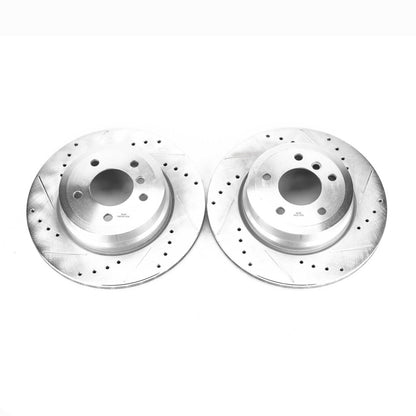 PowerStop Power Stop 08-13 BMW 135i Rear Evolution Drilled & Slotted Rotors - Pair