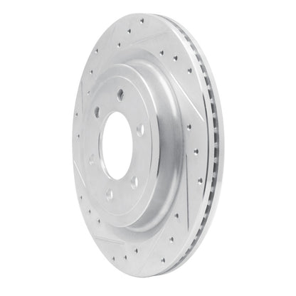 R1 Concepts R1 21-25 Ford F-150 4WD Rear Left Drilled & Slotted Silver Brake Rotor
