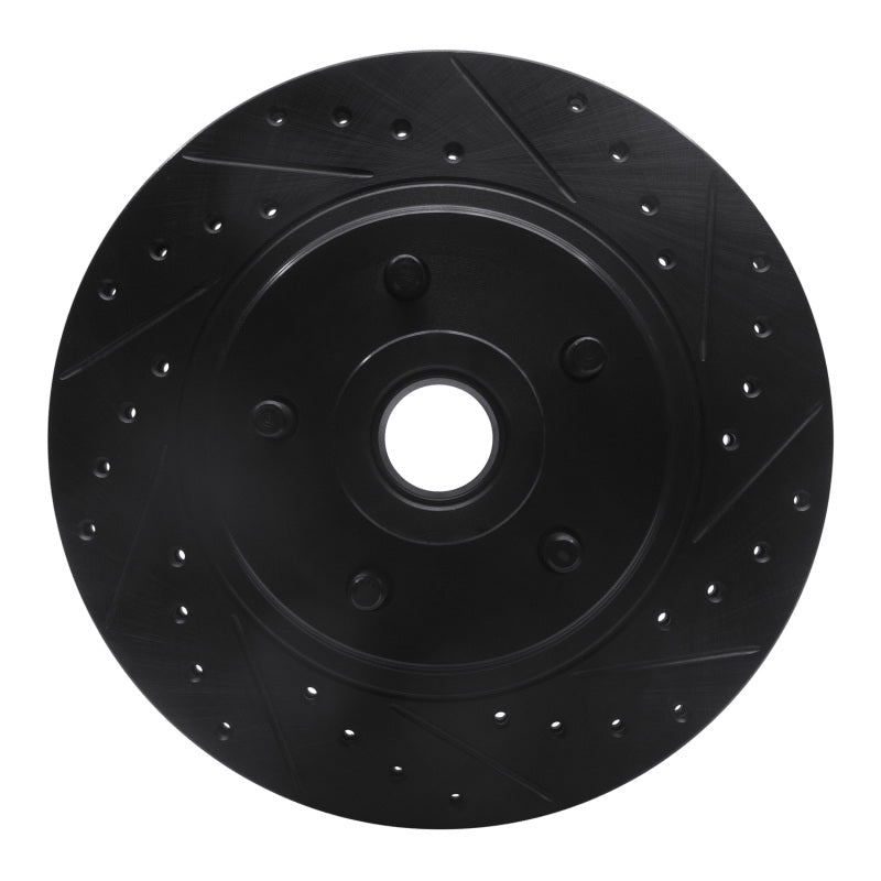 R1 Concepts R1 76-81 Chrysler CORDOBA Front Right Drilled & Slotted Black Brake Rotor