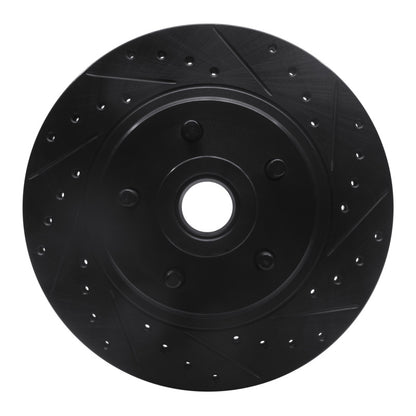 R1 Concepts R1 76-81 Chrysler CORDOBA Front Right Drilled & Slotted Black Brake Rotor