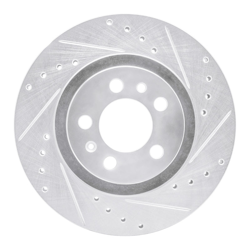 R1 Concepts R1 98-15 Volkswagen Golf City (Canada) Front Right Drilled & Slotted Silver Brake Rotor