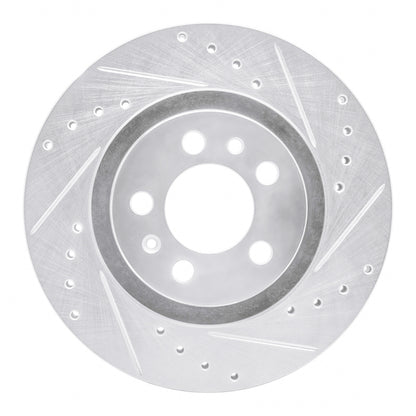 R1 Concepts R1 98-15 Volkswagen Golf City (Canada) Front Right Drilled & Slotted Silver Brake Rotor