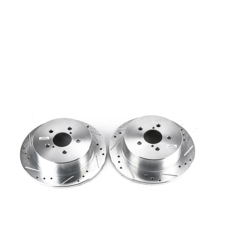 PowerStop Power Stop 05-09 Subaru Legacy Rear Evolution Drilled & Slotted Rotors - Pair