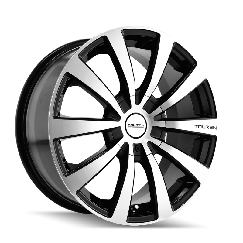 Touren 3130 TR3 18x8 / 5x112/120 BP / 40mm Offset / 72.62mm Hub Gloss Black Machined Wheel