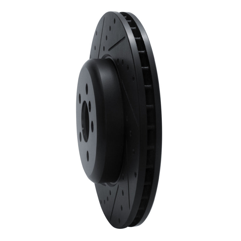 R1 Concepts R1 17-25 BMW 430I Front Left Drilled & Slotted Black Brake Rotor