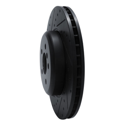 R1 Concepts R1 17-25 BMW 430I Front Left Drilled & Slotted Black Brake Rotor