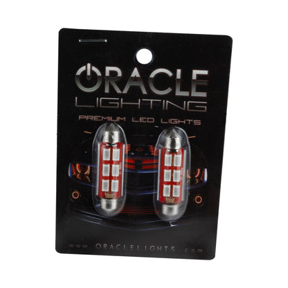 ORACLE Lighting Oracle 44MM 6 LED 3-Chip Festoon Bulbs (Pair) - Red