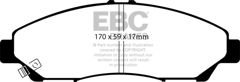 EBC 07-13 Acura MDX 3.7L Extra Duty Front Brake Pads