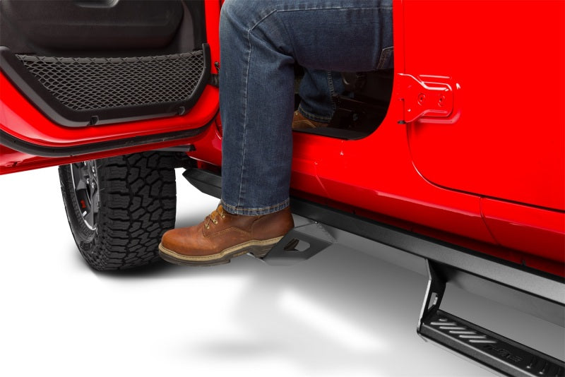 N-Fab Predator Pro Step System 2018 Jeep Wrangler JL 4 Door SUV - Tex. Black