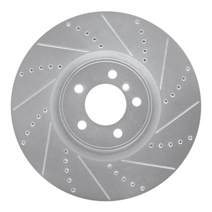 R1 Concepts R1 10-12 Land Rover Range Rover Front Right Drilled & Slotted Silver Brake Rotor