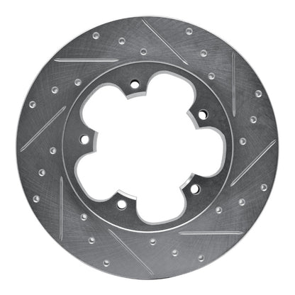 R1 Concepts R1 15-25 Ford Transit-250 Rear Left Drilled & Slotted Silver Brake Rotor