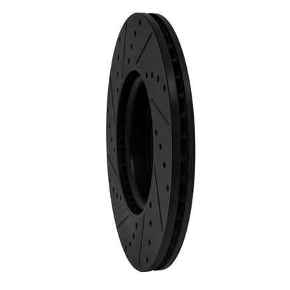 R1 Concepts R1 04-19 Ford Transit Connect Front Right Drilled & Slotted Black Brake Rotor