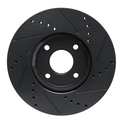 R1 Concepts R1 13-16 Ford Ecosport (Mexico) Front Left Drilled & Slotted Black Brake Rotor