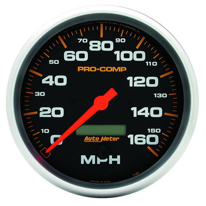 Autometer Pro-Comp 5in 160mph Electric Speedometer w/ LCD Odometer