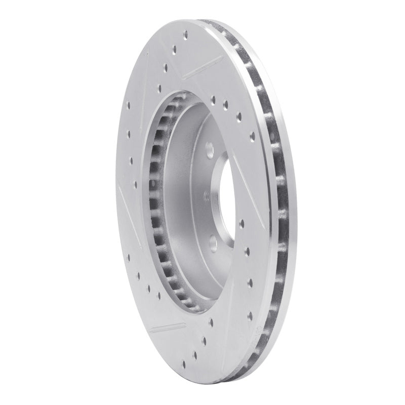 R1 Concepts R1 87-91 Sterling 825 Front Right Drilled & Slotted Silver Brake Rotor