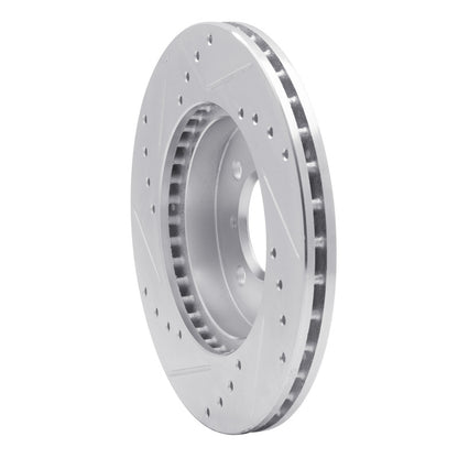 R1 Concepts R1 94-97 Ford ASPIRE Front Right Drilled & Slotted Silver Brake Rotor