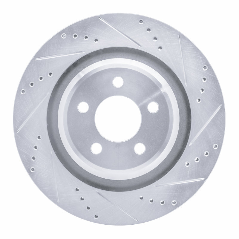 R1 Concepts R1 05-23 Chrysler 300 Rear Right Drilled & Slotted Silver Brake Rotor