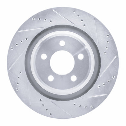 R1 Concepts R1 05-23 Chrysler 300 Rear Right Drilled & Slotted Silver Brake Rotor