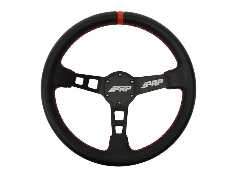 PRP Seats PRP Deep Dish Leather Steering Wheel - Red