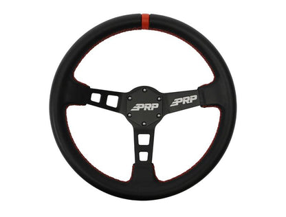 PRP Seats PRP Deep Dish Leather Steering Wheel - Red