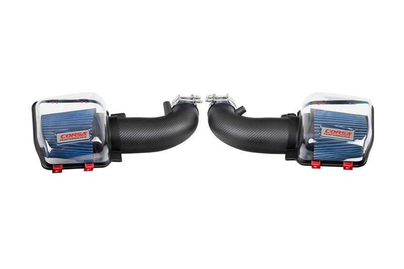 CORSA Performance Corsa 2024+ Ford Mustang GT 5.0L Carbon Fiber Cold Air Intake w/ MaxFlow Oiled Air Filters - Matte