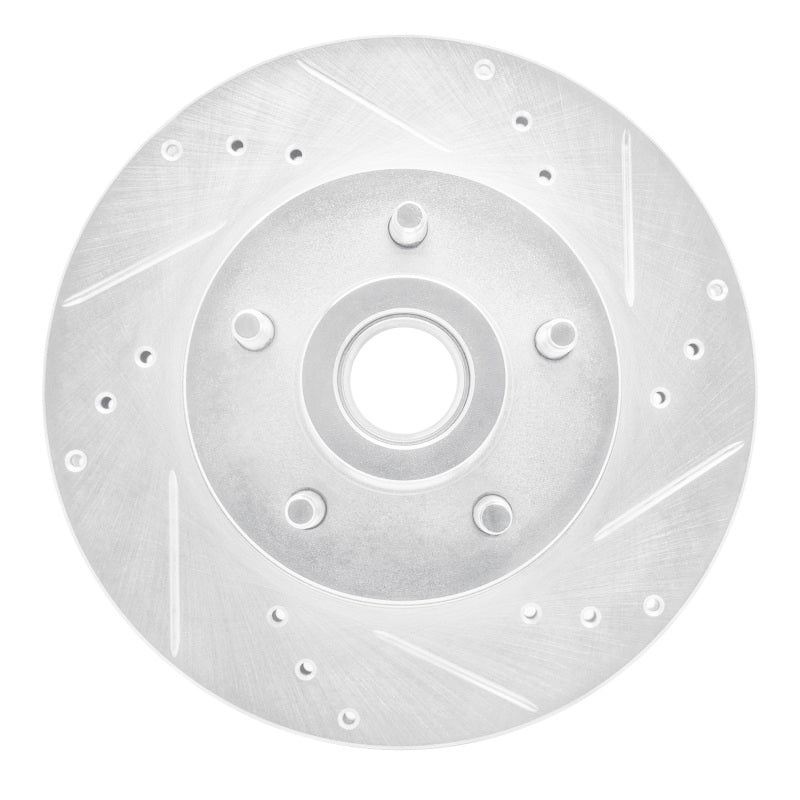 R1 Concepts R1 90-91 Ford Country Squire Front Right Drilled & Slotted Silver Brake Rotor